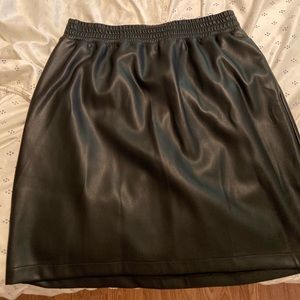 Universal Standard for J Crew faux leather skirt
